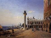 Jean Baptiste Camille  Corot Venise, La Piazetta France oil painting artist
